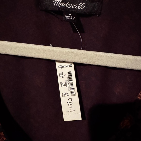 Madewell Black and Red Floral Blouse - Picture 5 of 8